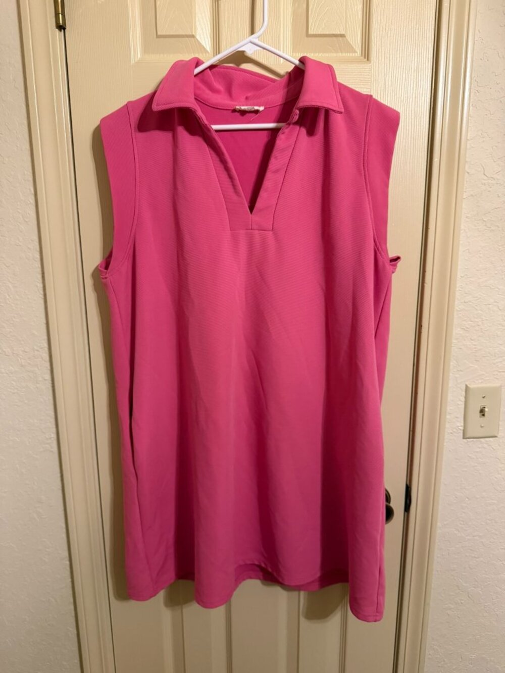 entro Pink Sleeveless Polo Dress
